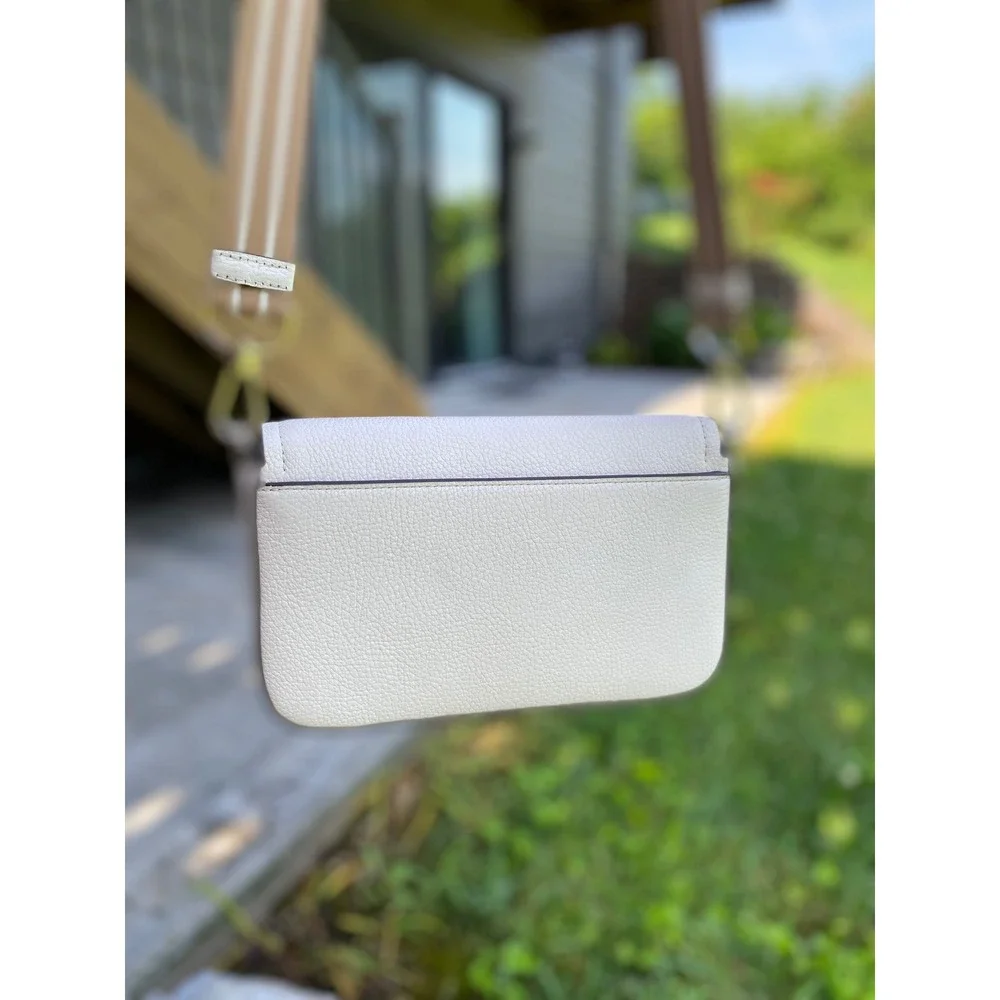 Kate Spade Bag Rosie Cream Pebbled Leather Small Flap Camera Crossbody
